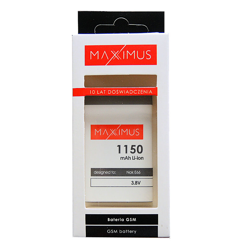Bateria MAXXIMUS NOKIA E66 1150mAh Li-ion BL-4U