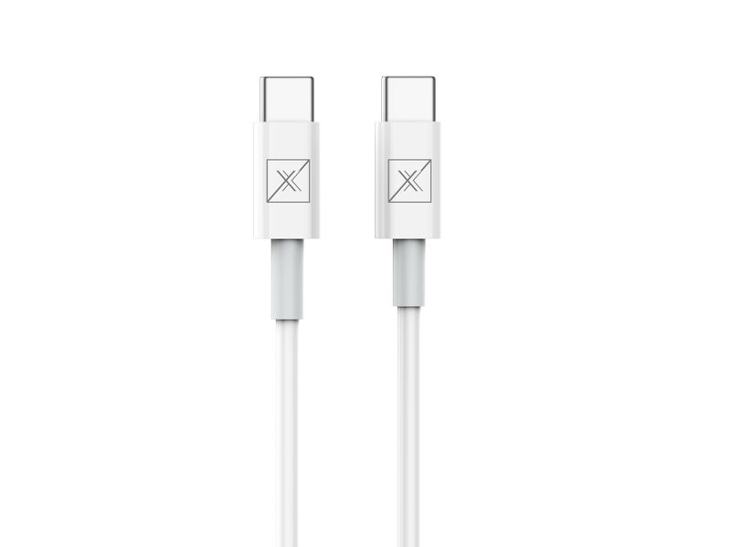 KABEL MX SHOCK 20W PD Type-C - Type-C WHITE/BIAŁY