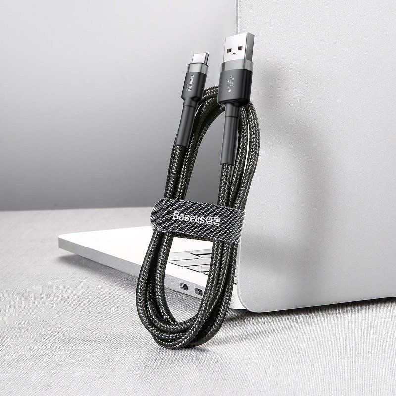 KABEL BASEUS CAFULE USB/USB-C 2A 3M GREY/BLACK