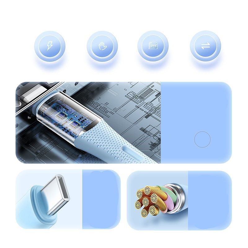 KABEL T-PHOX GENTLE USB-C/USB-C 60W 1M WHITE