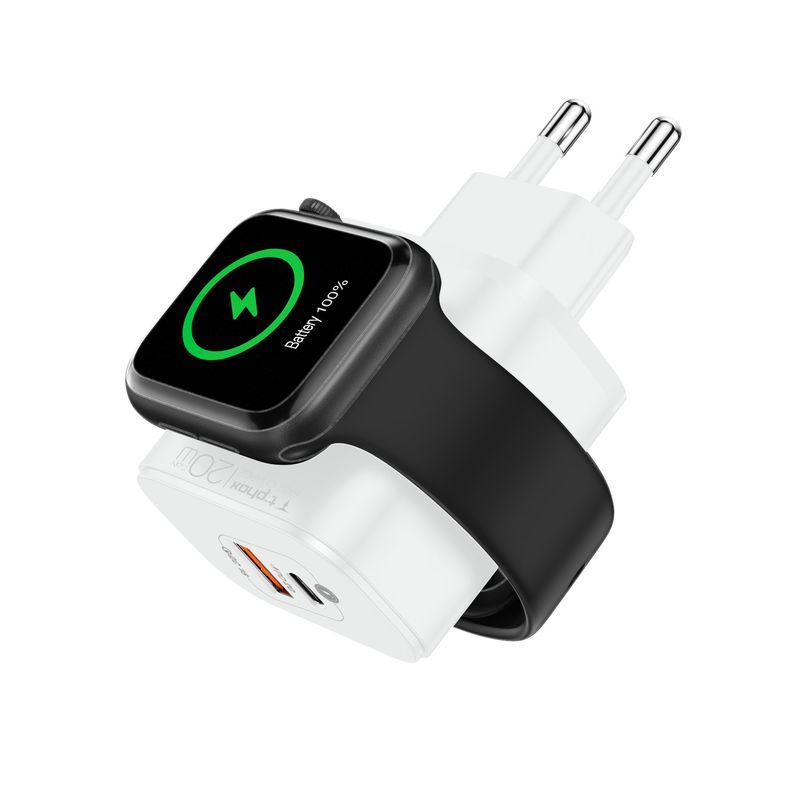 Ładowarka sieciowa T-PHOX T-PP20 GAN Apple Watch 3w1 WHITE
