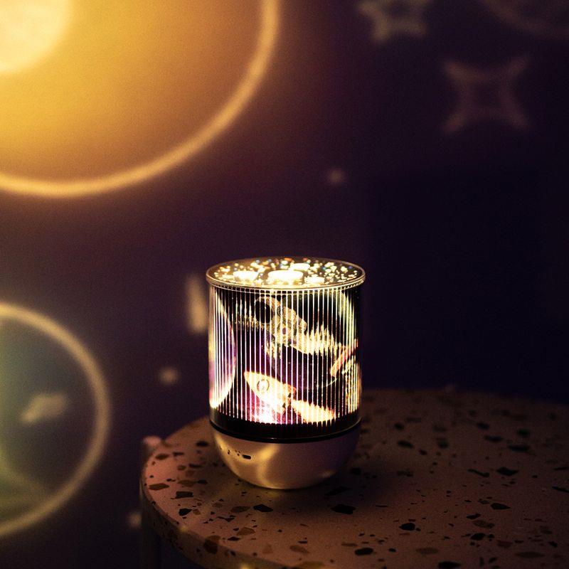 LAMPKA NOCNA Z PROJEKTOREM 3 KOLORY ŚWIATŁA