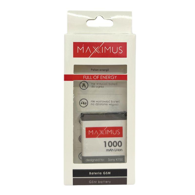 Bateria MAXXIMUS SONY ERICSSON K750 1000mAh Li-Ion BST-37