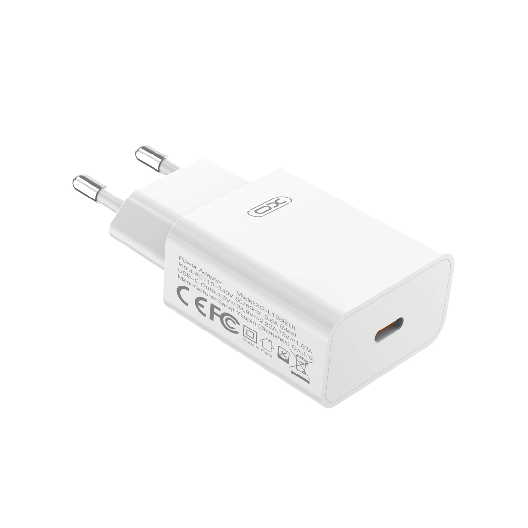 XO ładowarka sieciowa L126 USB-C PD 20W BIAŁA