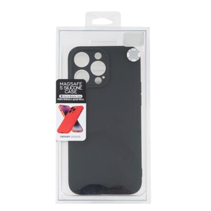 Mercury Semi-Silicon Magsafe Samsung S24 FE, BLACK / CZARNY