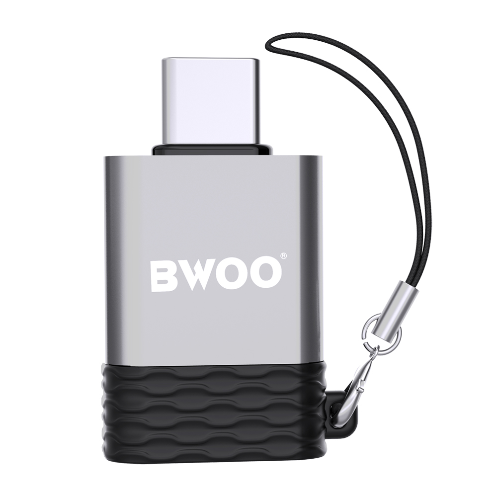 BWOO adapter USB - USB-C szary OTG BZ-35