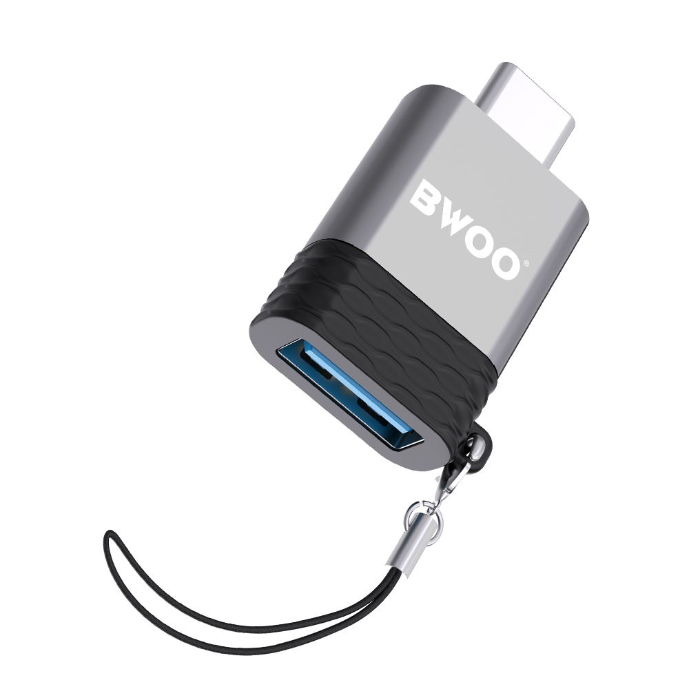 BWOO adapter USB - USB-C szary OTG BZ-35