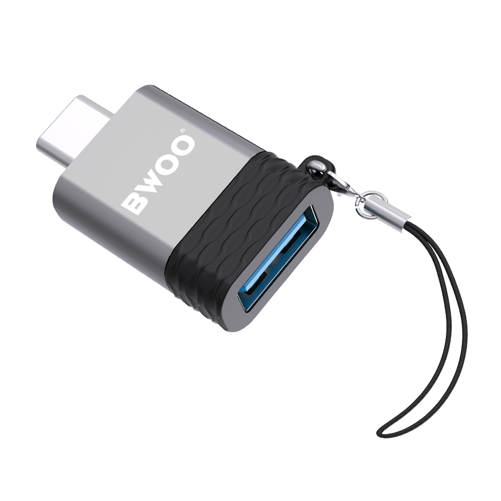BWOO adapter USB - USB-C szary OTG BZ-35