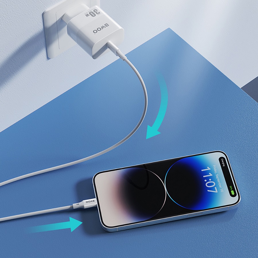 BWOO kabel USB-C - Lightning 1m 27W ABS + TPE X283 C-L biały