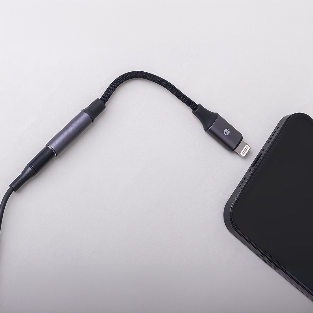 Forever adapter audio AJL-01 jack 3,5 mm - Lightning czarny