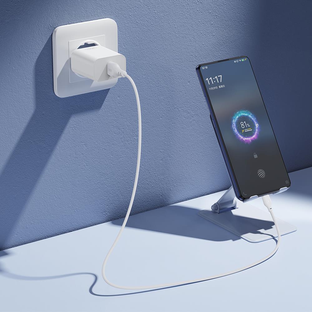 XO ładowarka sieciowa CE33 QC 18W 1x USB BIAŁA + KABEL USB-C