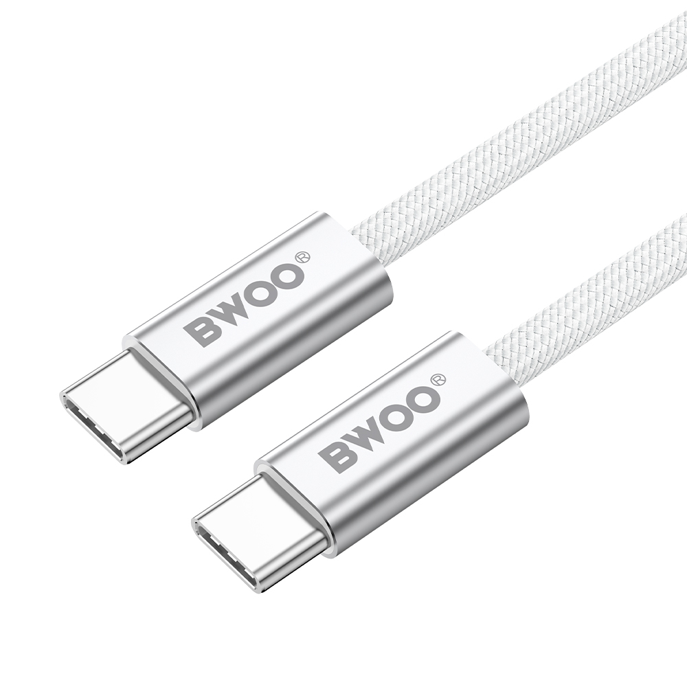 BWOO kabel pleciony 240W USB-C/USB-C BO-X317C-C 1m biały